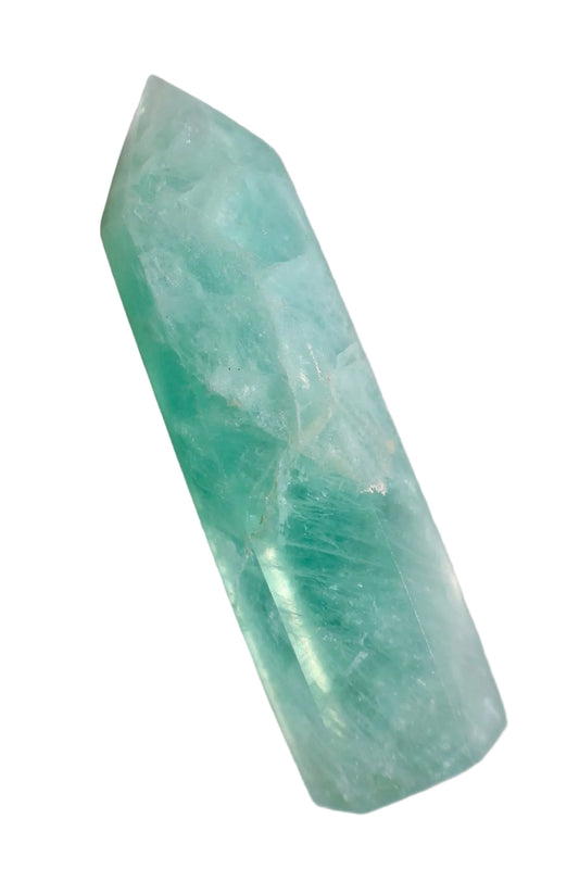 Fluorite Crystal Tower – Light Green Opaque | Natural Gemstone Obelisk - Wax | Wane - chakra - Crystal Tower3