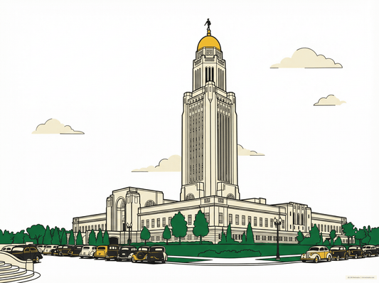 LNK.Nebraska Capitol Collection - 2 Print Bundle - Digital Art Download - Wax | Wane - LNK Nebraska - Digital Art1