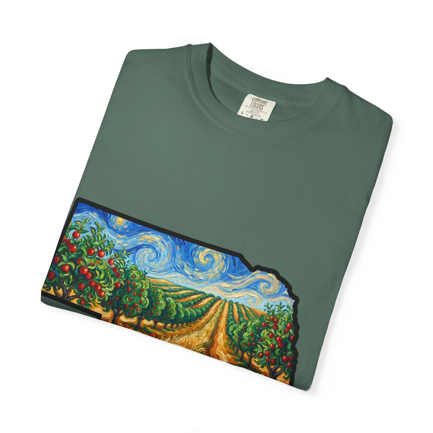 Nebraska Landscape T-Shirt — Van Gogh Style Prairie Art