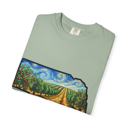 Nebraska Landscape T-Shirt — Van Gogh Style Prairie Art