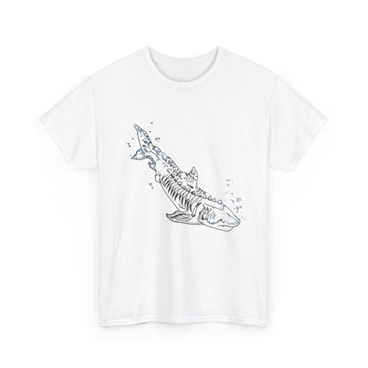 Shark Skeleton Graphic Tee — Nautical Skull Shark T-Shirt