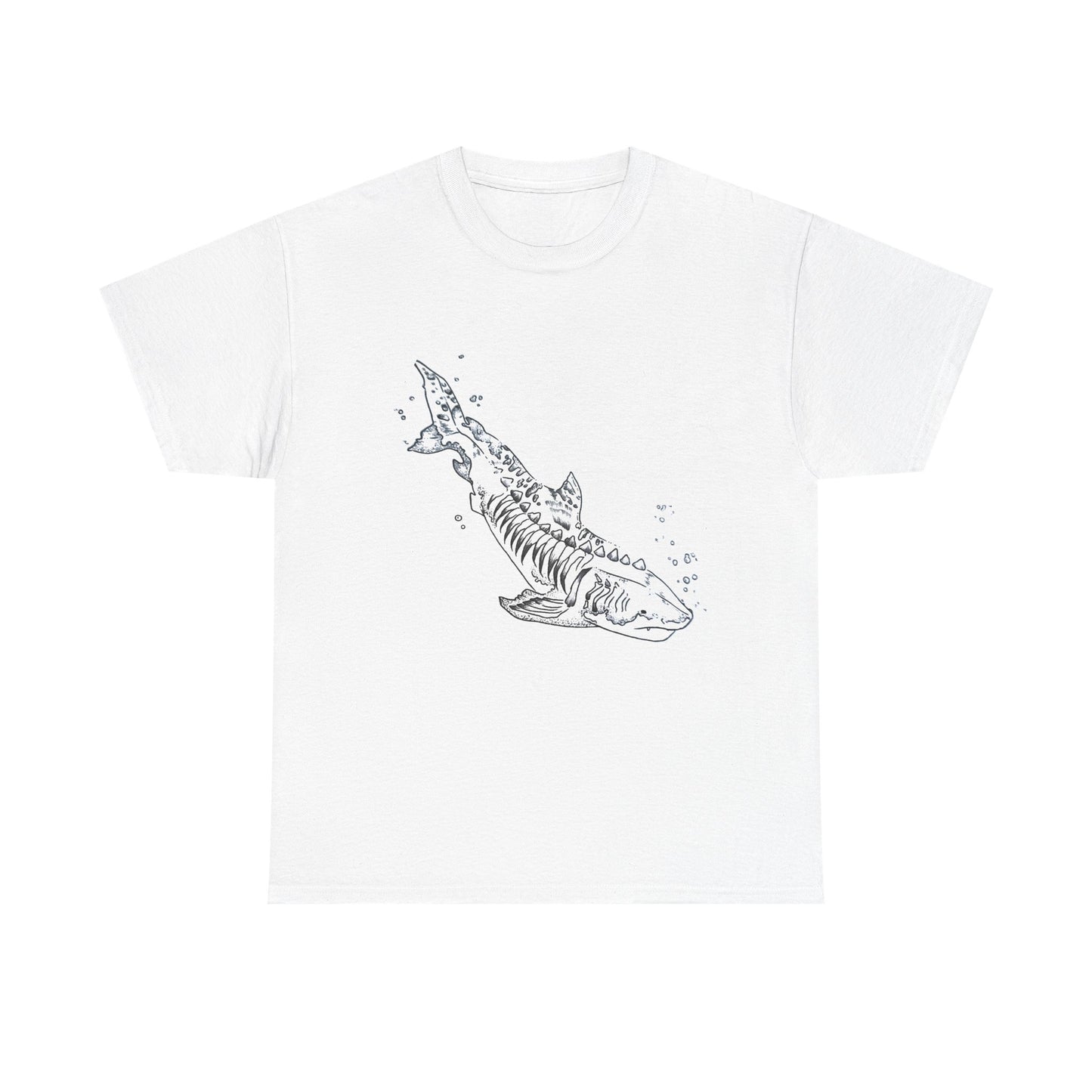 Shark Skeleton Graphic Tee — Nautical Skull Shark T-Shirt