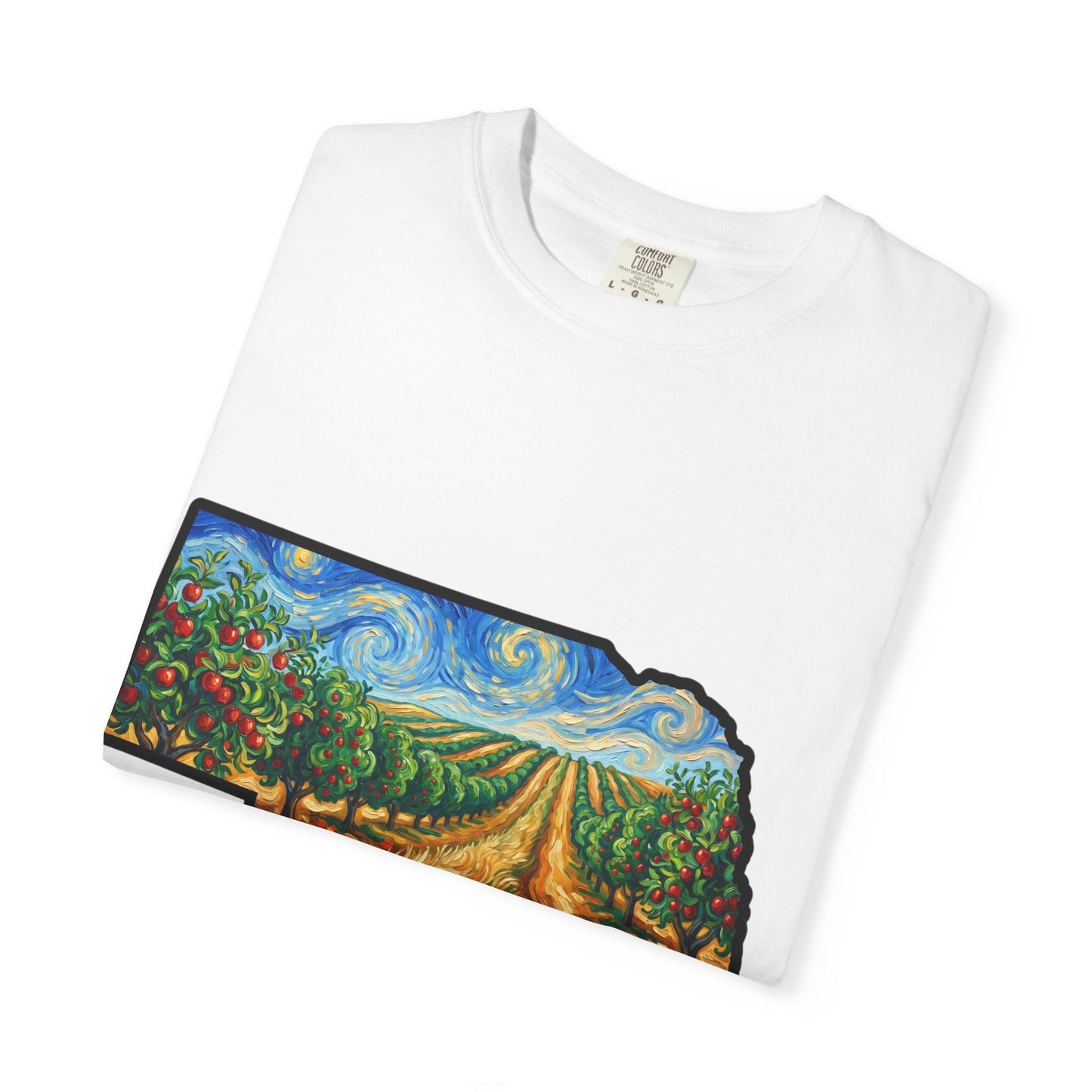 Nebraska Landscape T-Shirt — Van Gogh Style Prairie Art