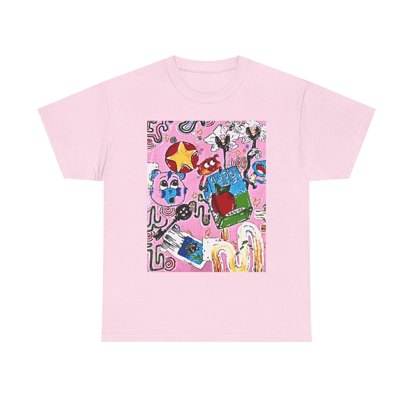 Abstract Collage Art T-Shirt — Colorful Doodle Graphic Tee