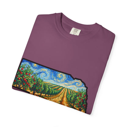 Nebraska Landscape T-Shirt — Van Gogh Style Prairie Art
