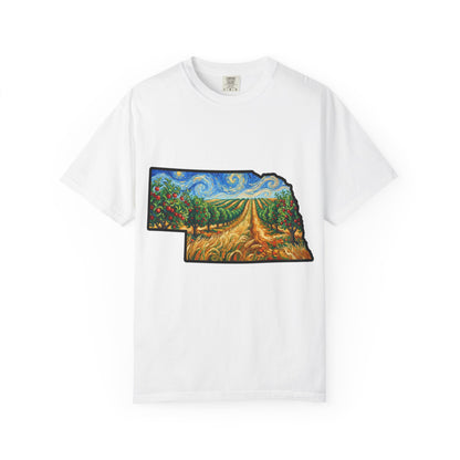 Nebraska Landscape T-Shirt — Van Gogh Style Prairie Art