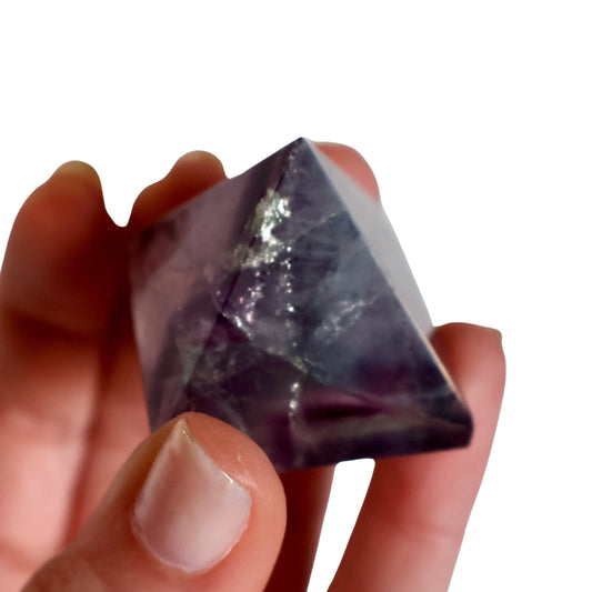 sparkling Crystal Pyramid in close-up shot