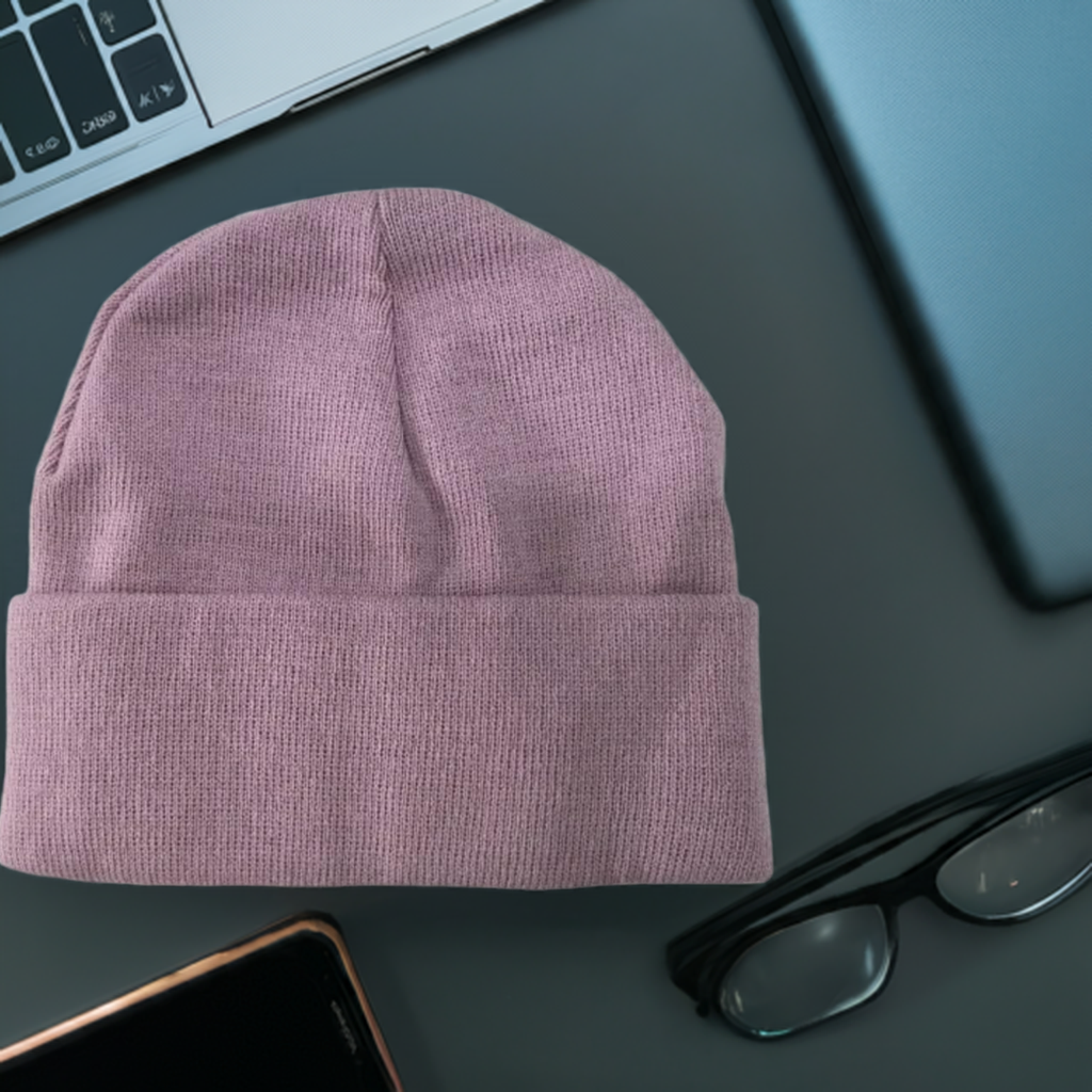 carved Faraday Beanie in close-up shot