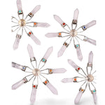 Amethyst, Clear Quartz & Rose Quartz Suncatcher – Modern Window Decor | Real Gemstone, Handcrafted Elegance - Wax | Wane