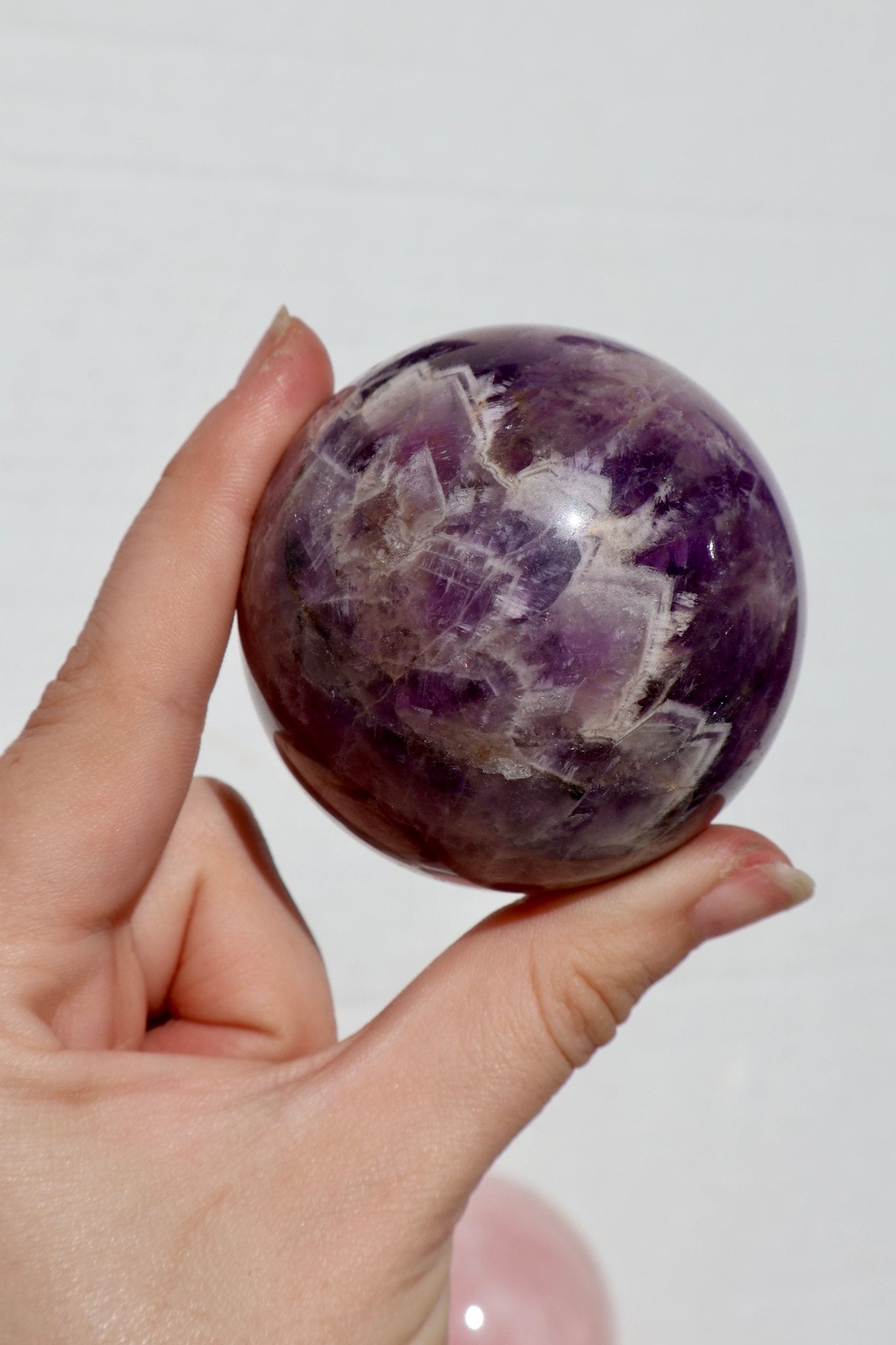 Amethyst Crystal Ball – Extra Large 3" Natural Purple Sphere | Polished Gemstone Ball for Display, Meditation & Crystal Grids | 1 Piece - Wax | Wane - 3 inch crystal ball - Crystal4