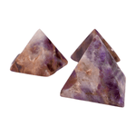 Amethyst Crystal Pyramid – 1.5” Carved Geometric Mineral from Brazil - Wax | Wane - Decor - Crystal4