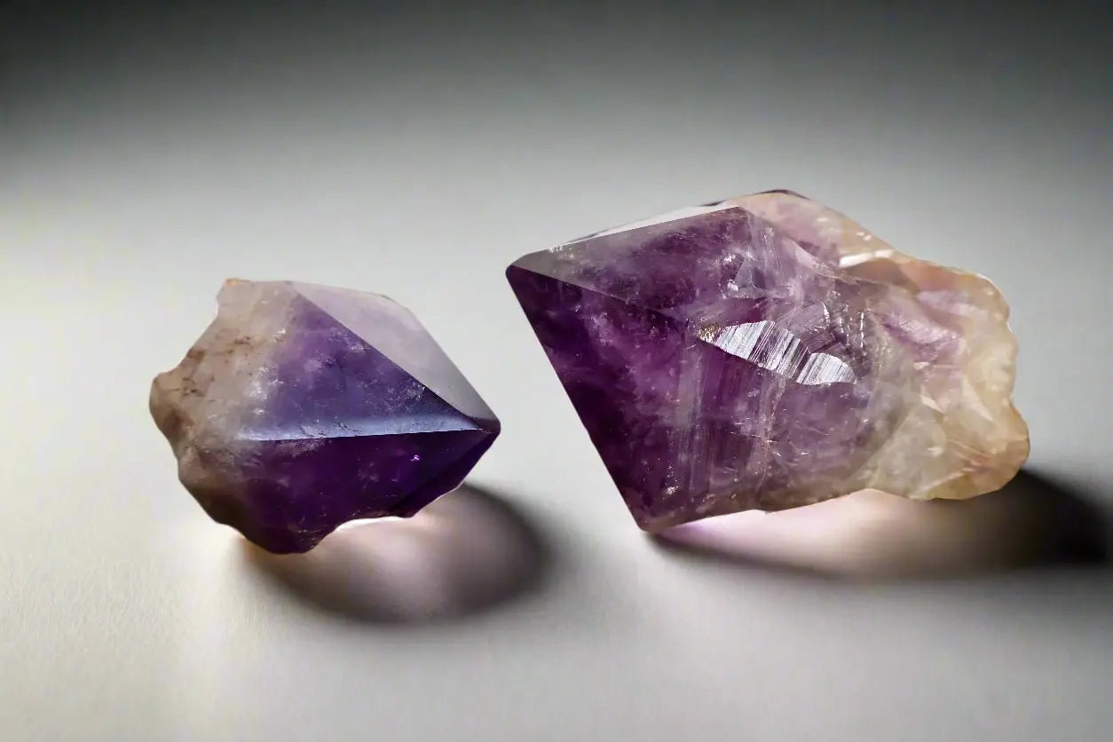 Amethyst Philosopher's Stone – Rough Untreated Quartz Crystal with Semi - Polished Point - Wax | Wane