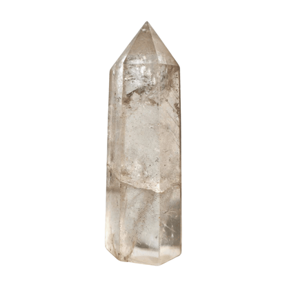 Clear Quartz Crystal Mineral Point with Natural Inclusions, 3" Obelisk Tower - Wax | Wane - clear quartz - Crystal3