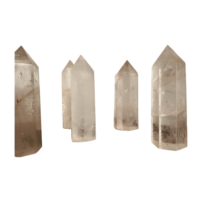 Clear Quartz Crystal Mineral Point with Natural Inclusions, 3" Obelisk Tower - Wax | Wane - clear quartz - Crystal8