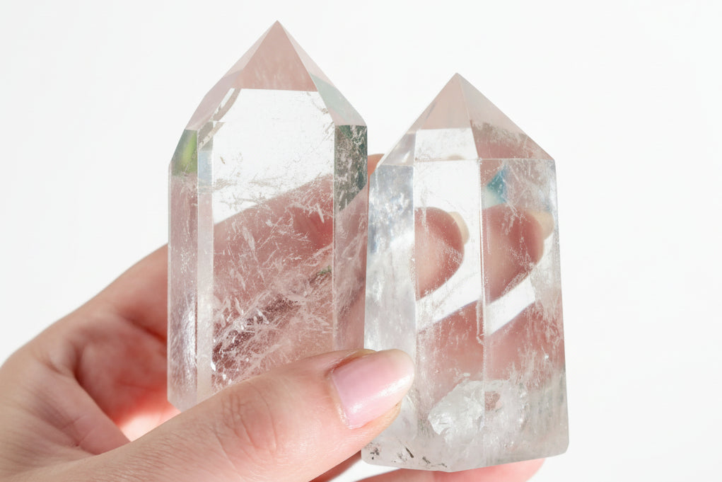 Clear Quartz Crystal Point – Thick, Stabilized Obelisk | Large High - Clarity Tower - Wax | Wane