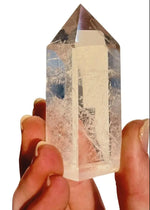 Clear Quartz Crystal Point – Thick, Stabilized Obelisk | Large High - Clarity Tower - Wax | Wane