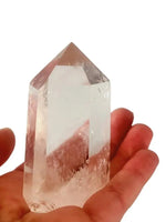 Clear Quartz Crystal Point – Thick, Stabilized Obelisk | Large High - Clarity Tower - Wax | Wane