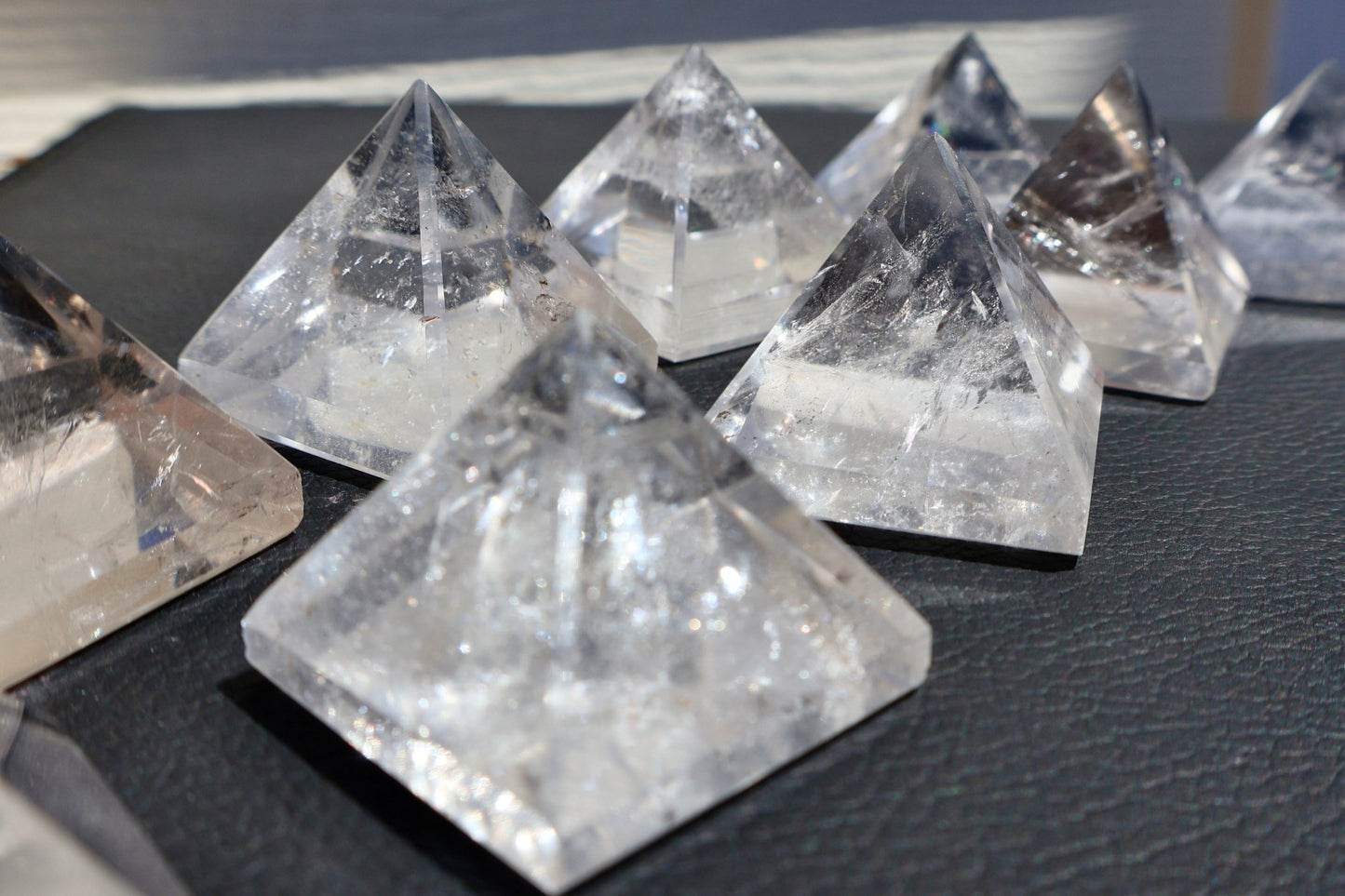Clear Quartz Crystal Pyramid - 1 inch . One Piece - Precision Cut Natural AAA Grade Gemstone for Energy Work, Meditation & Display - Wax | Wane - Decor - Crystal16