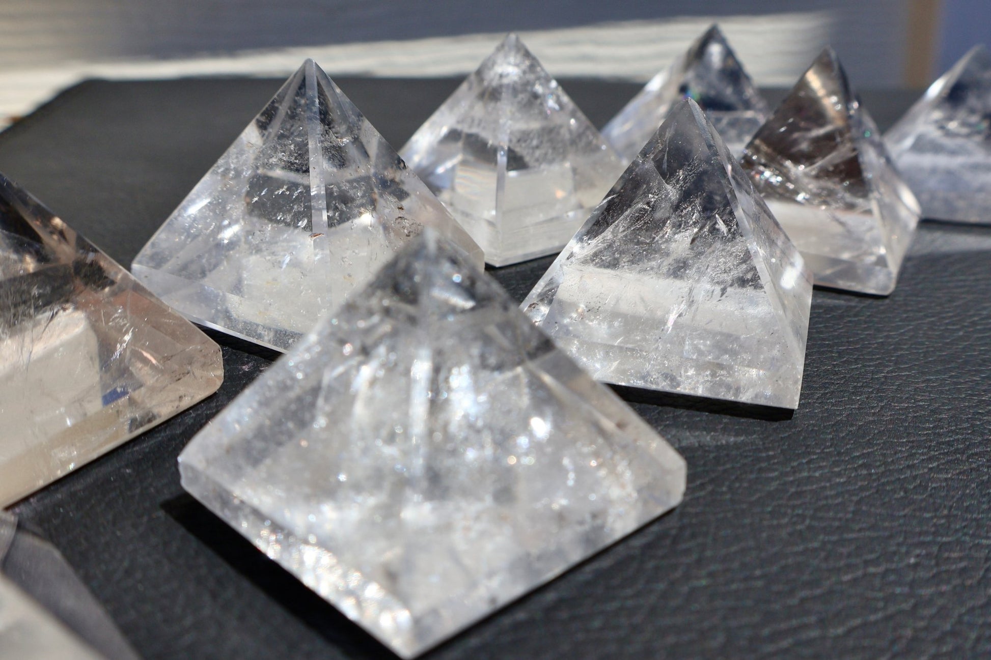 Clear Quartz Crystal Pyramid - 1 inch . One Piece - Precision Cut Natural AAA Grade Gemstone for Energy Work, Meditation & Display - Wax | Wane - Decor - Crystal16