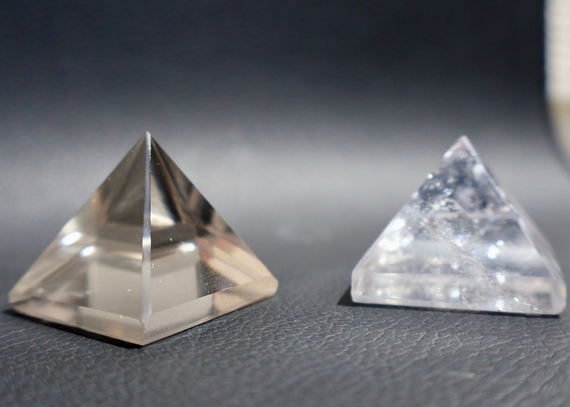 Clear Quartz Crystal Pyramid - 1 inch . One Piece - Precision Cut Natural AAA Grade Gemstone for Energy Work, Meditation & Display - Wax | Wane - Decor - Crystal10
