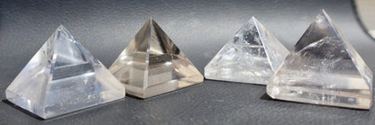 Clear Quartz Crystal Pyramid - 1 inch . One Piece - Precision Cut Natural AAA Grade Gemstone for Energy Work, Meditation & Display - Wax | Wane - Decor - Crystal13