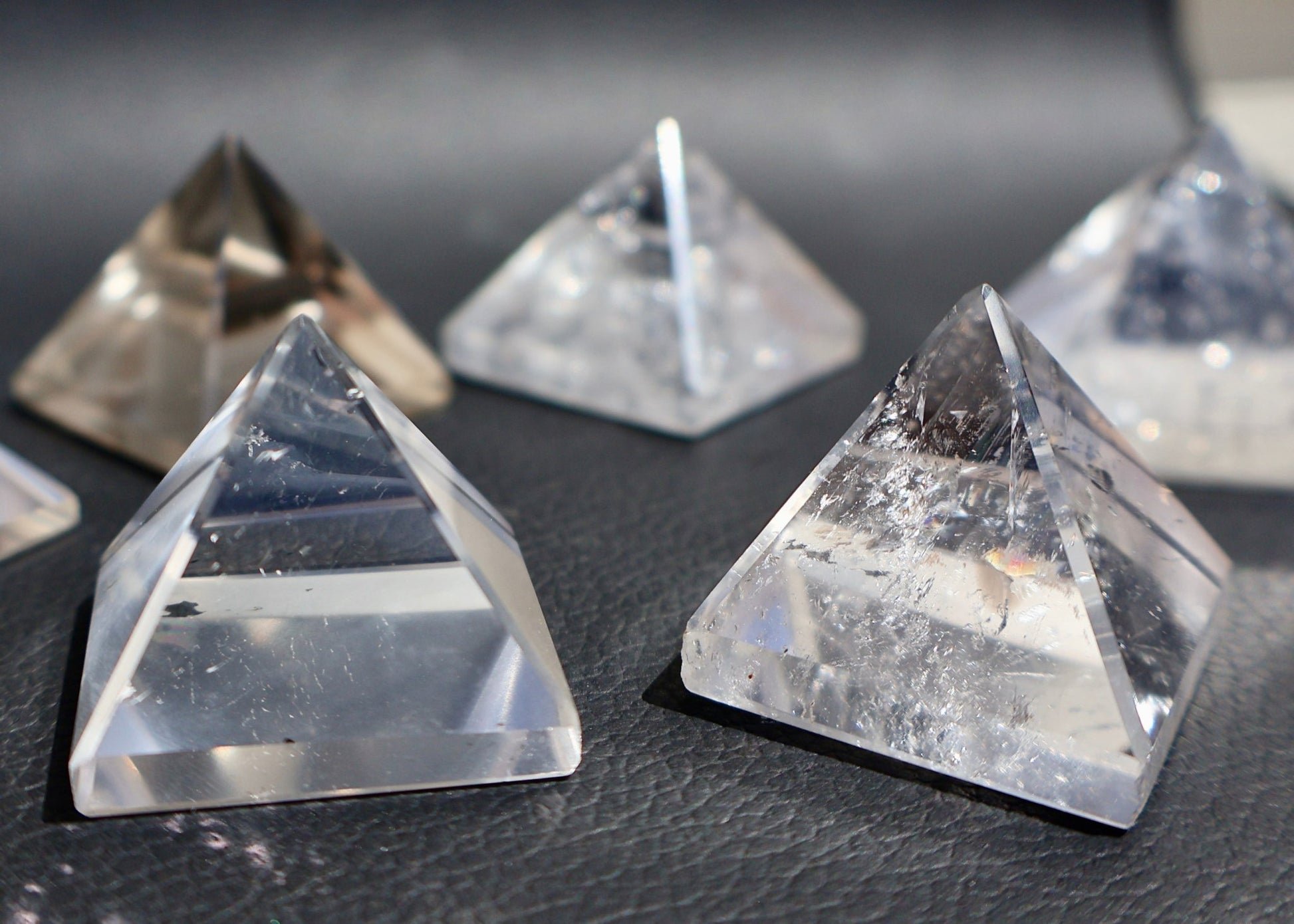 Clear Quartz Crystal Pyramid - 1 inch . One Piece - Precision Cut Natural AAA Grade Gemstone for Energy Work, Meditation & Display - Wax | Wane - Decor - Crystal15
