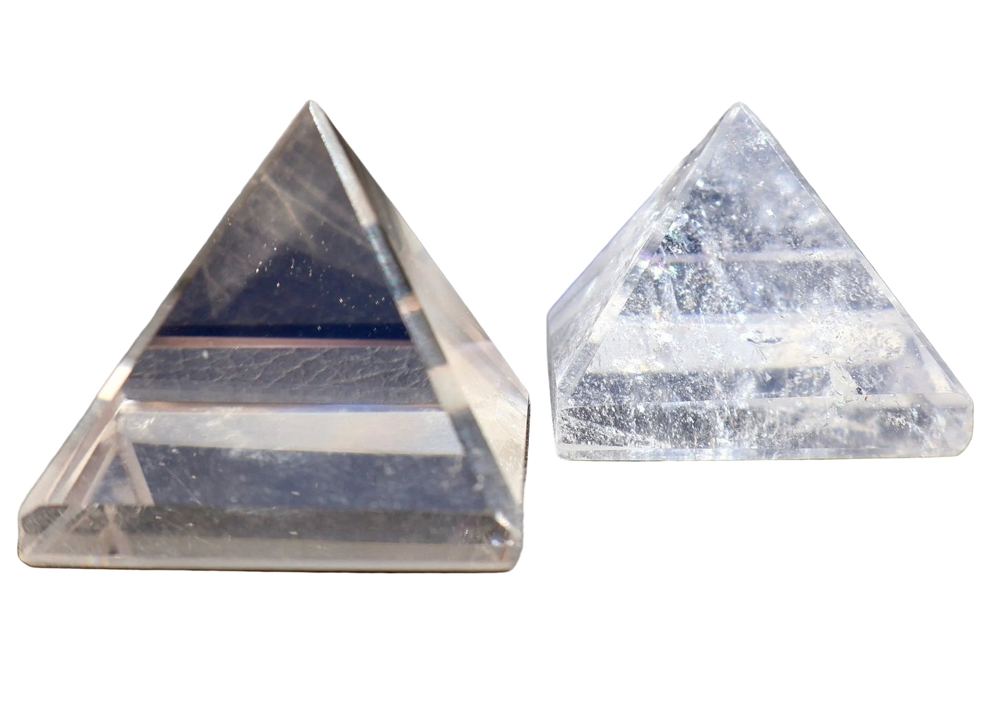 Clear Quartz Crystal Pyramid - 1 inch . One Piece - Precision Cut Natural AAA Grade Gemstone for Energy Work, Meditation & Display - Wax | Wane - Decor - Crystal1