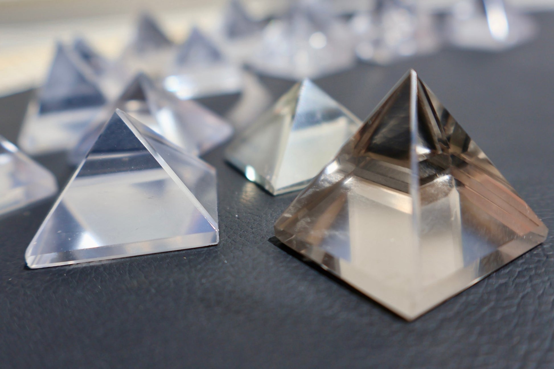 Clear Quartz Crystal Pyramid - 1 inch . One Piece - Precision Cut Natural AAA Grade Gemstone for Energy Work, Meditation & Display - Wax | Wane - Decor - Crystal12