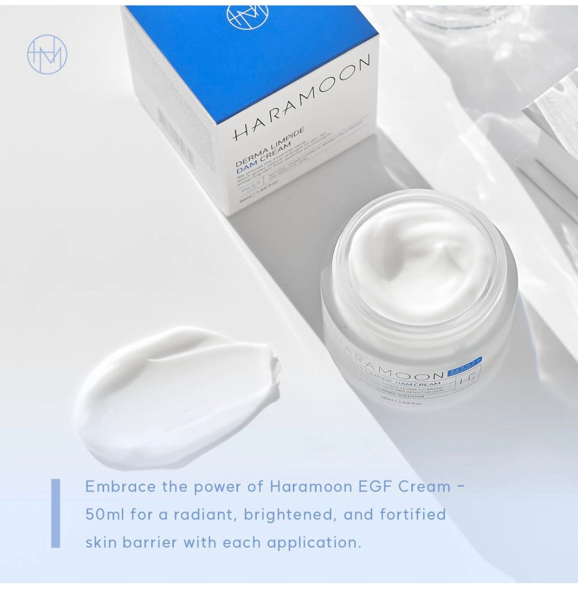 HARAMOON Soothing Centella Moisturing Cream with 64% Cica Base, Korean Skincare for Sensitive, Clog Prone Skin