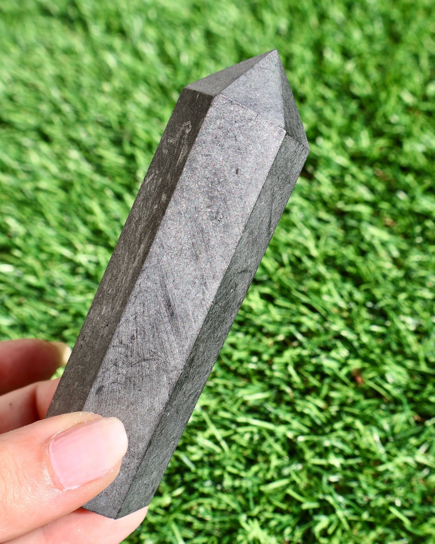 Elite Shungite Obelisk – EMF Shield & Purifier | Authentic Russian Mineral - Wax | Wane