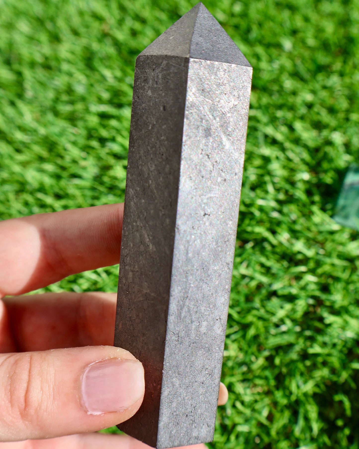 Elite Shungite Obelisk – EMF Shield & Purifier | Authentic Russian Mineral - Wax | Wane
