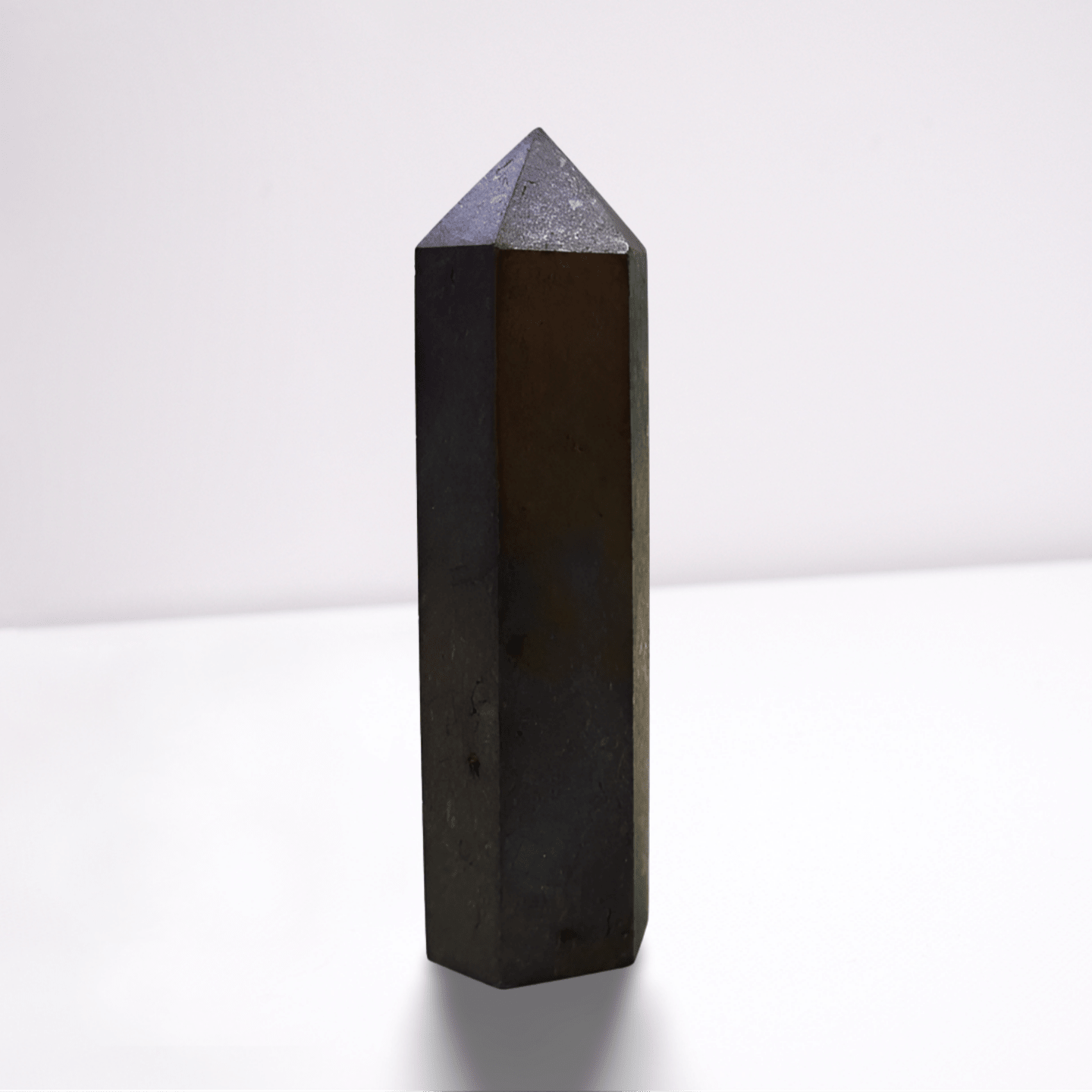 Elite Shungite Stone Tower (Type I, Elite) ONE PIECE, Sourced from Russia, Natural Electromagnetic Wave Absorber and Water Purifier, High Carbon Content Crystal (1) - Wax | Wane - Decor - Crystal9