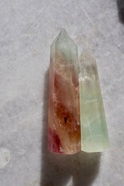 Fluorite Crystal Tower – Candy Fluorite | Natural Gemstone Obelisk - Wax | Wane - banded fluorite - Crystal Tower9