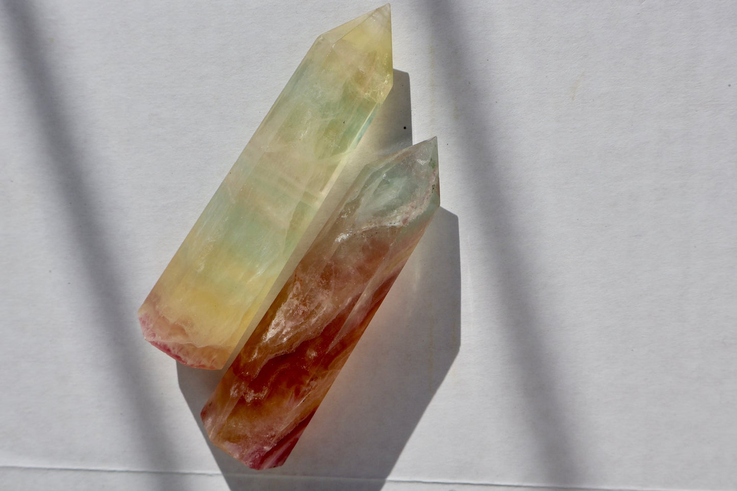 Fluorite Crystal Tower – Candy Fluorite | Natural Gemstone Obelisk - Wax | Wane - banded fluorite - Crystal Tower3