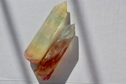 Fluorite Crystal Tower – Candy Fluorite | Natural Gemstone Obelisk - Wax | Wane - banded fluorite - Crystal Tower3