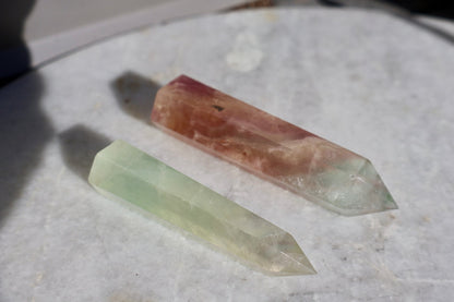 Fluorite Crystal Tower – Candy Fluorite | Natural Gemstone Obelisk - Wax | Wane - banded fluorite - Crystal Tower8