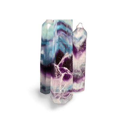 Fluorite Crystal Tower – Deep Purple - Blue - Green | Natural Gemstone Obelisk - Wax | Wane - collector crystal - Crystal Tower5