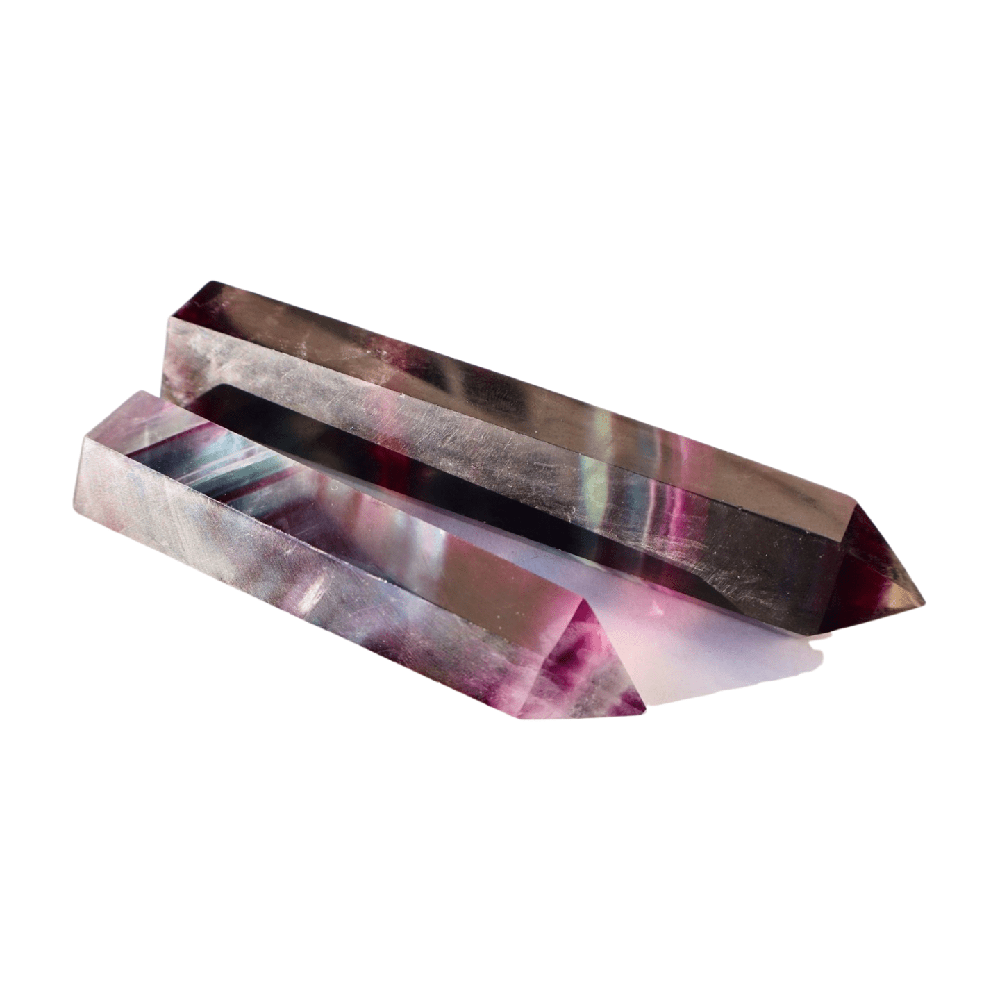 Fluorite Crystal Tower – Deep Purple (Near Black), 5 - 6 inches in Height, ONE PIECE | Natural Gemstone Obelisk - Wax | Wane - collector crystal - Crystal Tower5