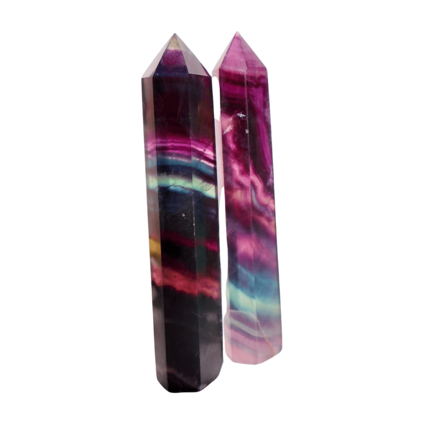 Fluorite Crystal Tower – Deep Purple (Near Black), 5 - 6 inches in Height, ONE PIECE | Natural Gemstone Obelisk - Wax | Wane - collector crystal - Crystal Tower2