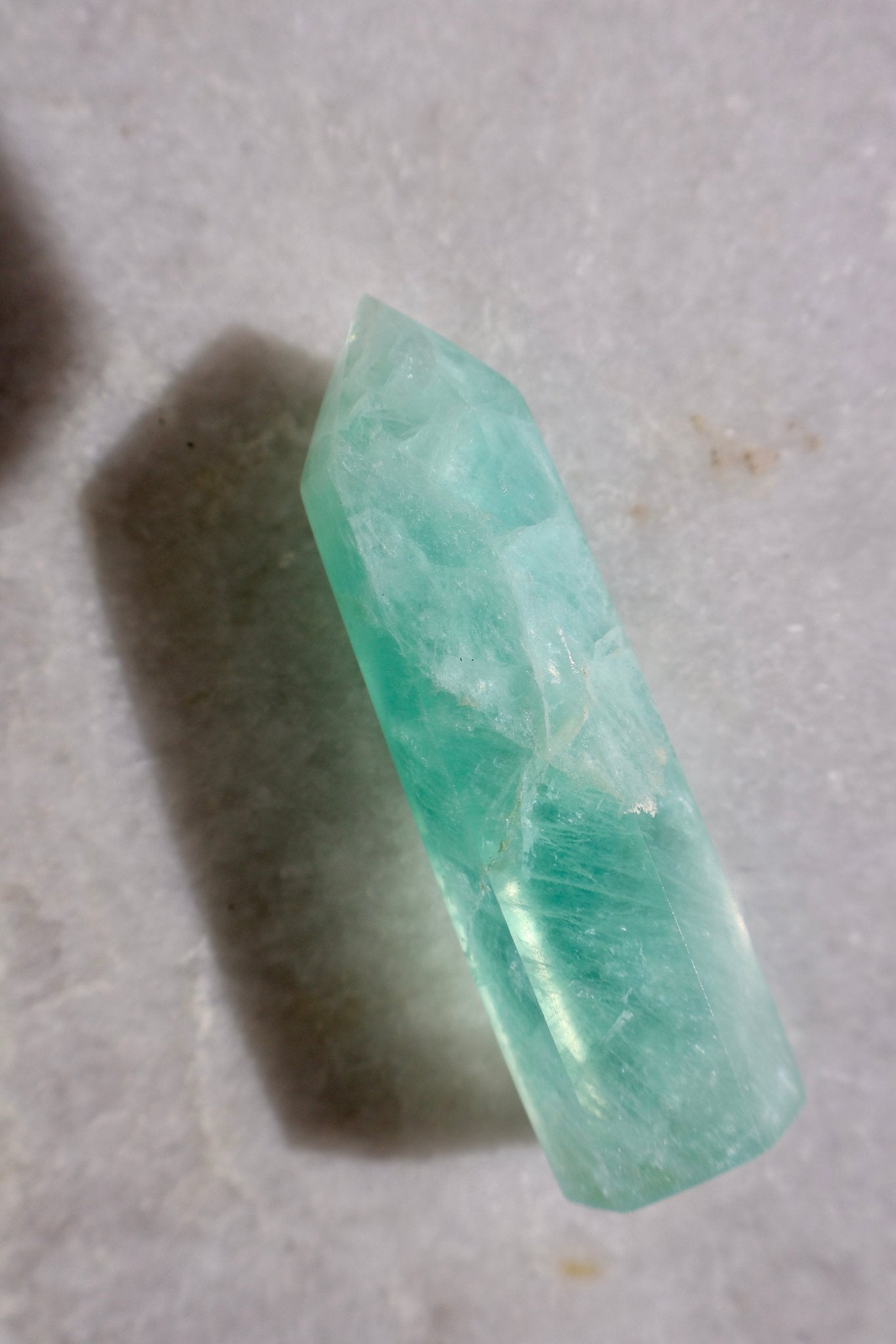 Fluorite Crystal Tower – Light Green Opaque | Natural Gemstone Obelisk - Wax | Wane - chakra - Crystal Tower3