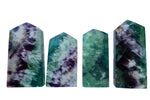 Fluorite Pentagon Column, Untreated Crystal Gemstone in Vibrant Blue, Green, and Purple, 3 - 4