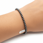 Hematite Crystal Healing Bracelet – Natural Iron-Rich Gemstone Beads | One Piece, 3 Sizes - Wax | Wane - amazonite bracelet - Crystal Bracelet4