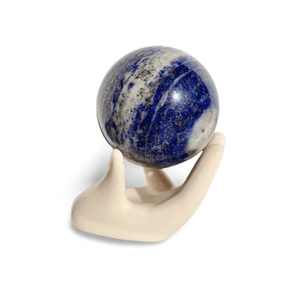 Lapis Lazuli Crystal Sphere – 1.5" Solid Gemstone with Pyrite | Inspired by Ancient Egypt & Museum - Grade Mineralogy - Wax | Wane