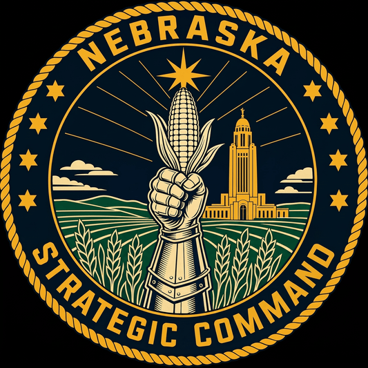 LNK.Nebraska Art Deco STRACOM Digital Poster Print, Nebraska Themed Military Wall Art | Instant Download - Wax | Wane - Art Deco - Digital Download1