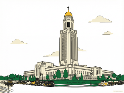 LNK.Nebraska Capitol Collection - 2 Print Bundle - Digital Art Download - Wax | Wane - LNK Nebraska - Digital Art1