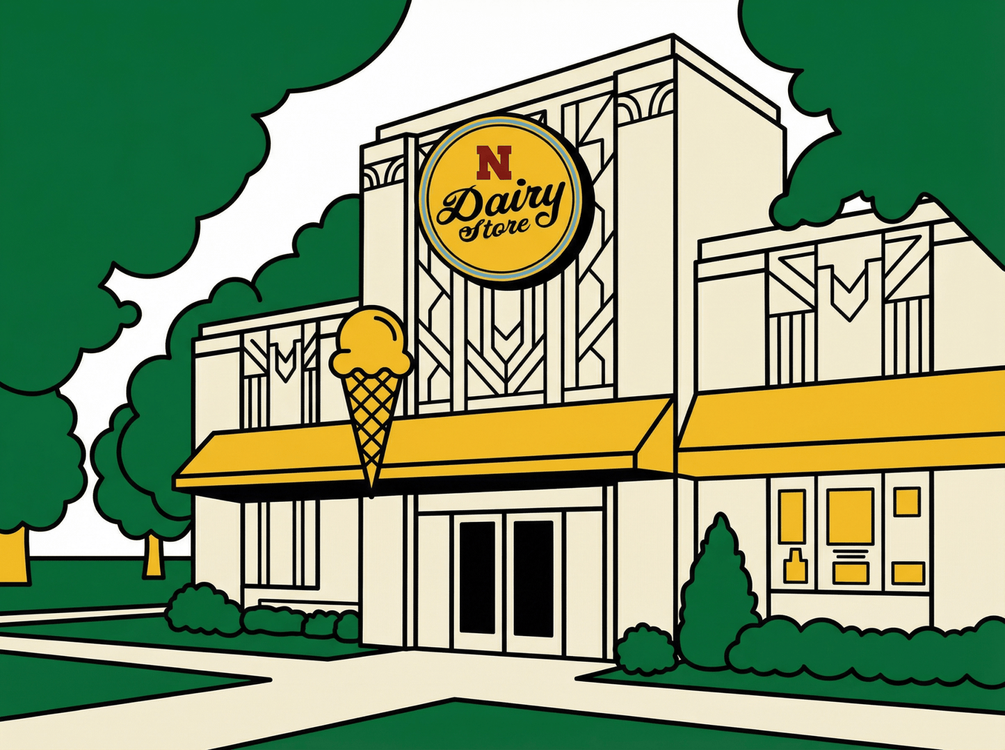 LNK.Nebraska UNL Campus Classics - 3 Print Bundle - Digital Art Download - Wax | Wane - LNK Nebraska - Digital Art1