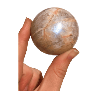 Moonstone Crystal Ball - Natural Prismatic Aura, Intuition and Awareness Stone Sphere, 1.5" - Wax | Wane - Decor - Crystal1