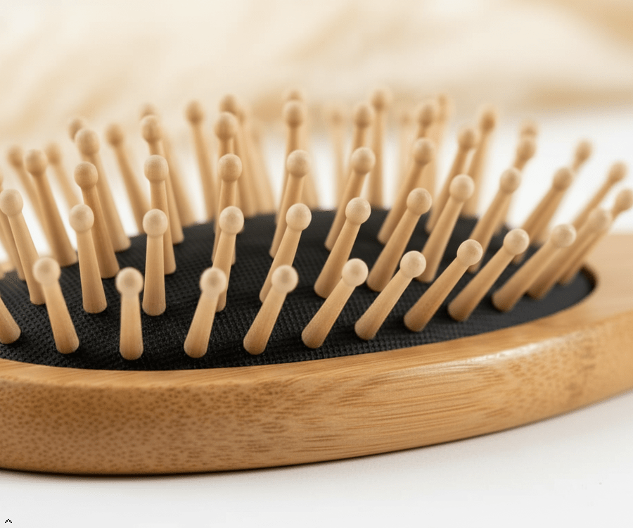 Natural Wooden Hair Brush – Gentle Detangling & Scalp Massage - Wax | Wane - eco - friendly - Hair Brush6