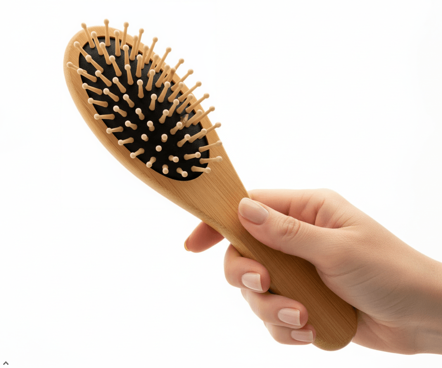 Natural Wooden Hair Brush – Gentle Detangling & Scalp Massage - Wax | Wane - eco - friendly - Hair Brush2