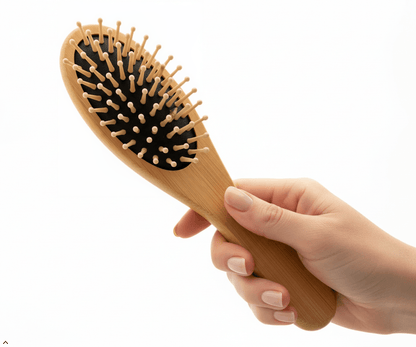 Natural Wooden Hair Brush – Gentle Detangling & Scalp Massage - Wax | Wane - eco - friendly - Hair Brush2